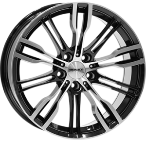 MONACO WHEELS GP8 Gloss Black / Polished MONACO WHEELS GP8 Gloss Black / Polished